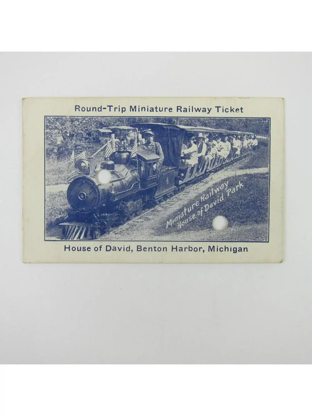 Train Ticket Eden Springs Park Benton Harbor Michigan House of David Antique